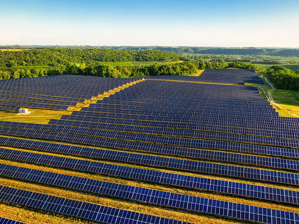 Planta de energía solar muy grande